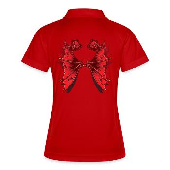 Ailes de dragon - Polo respirant Femme - blanc/marine - Dos