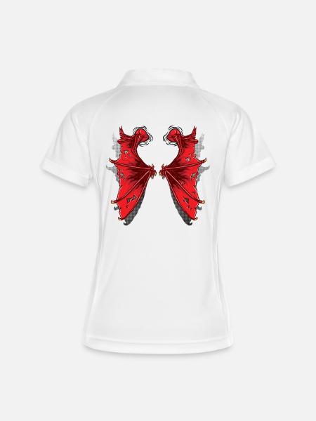 Dragon wings - Women's Polo breathable - white/navy