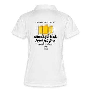 Chemises de classe Pire à l’essai Meilleur à la bière de fête - Polo respirant Femme - blanc/marine - Dos