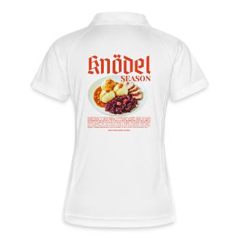 Knödel Season – Traditionelles deutsches Essen - Frauen Polo atmungsaktiv - Weiß/Navy - Hinten