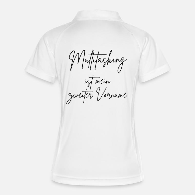 Multitasking is my middle name - Women's Polo breathable - white/navy