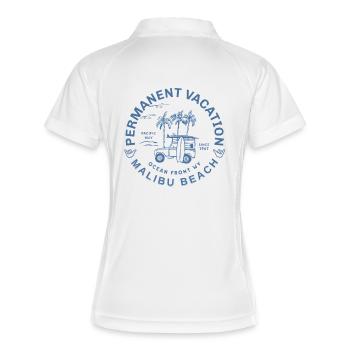 Malibu beach surfing - Women's Polo breathable - white/navy - Back