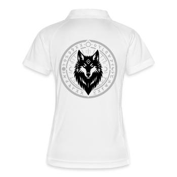 Rune Star Circle Emblem - Women's Polo breathable - white/navy - Back