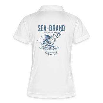 Sea Brand Fish of the Day - Women's Polo breathable - white/navy - Back