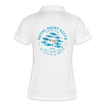 Royal Saint Kitts Tauchen 2026 - Frauen Polo atmungsaktiv - Weiß/Navy - Hinten