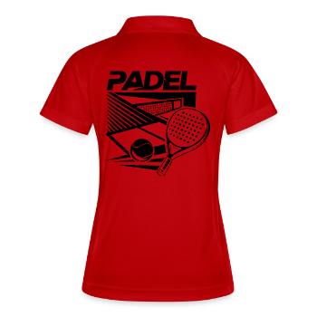 Padel Terrain & Raquette – Design Sport Noir et Bl - Polo respirant Femme - blanc/marine - Dos