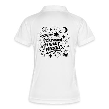 Fuck Normal, I Want Magic Statement - Women's Polo breathable - white/navy - Back
