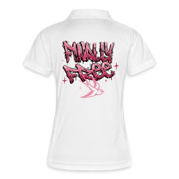 Family Pride Graffiti Bird - Polo respirant Femme - blanc/marine - Dos