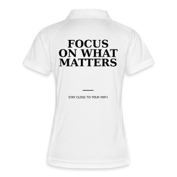 Focus On What Matters - Women's Polo breathable - white/navy - Back