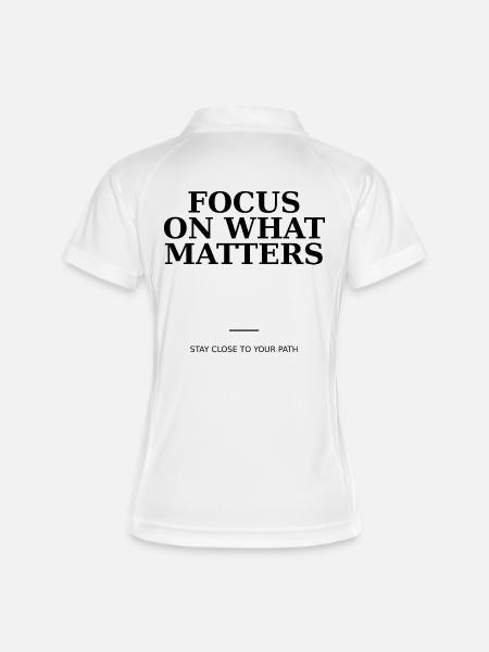 Focus On What Matters - Women's Polo breathable - white/navy