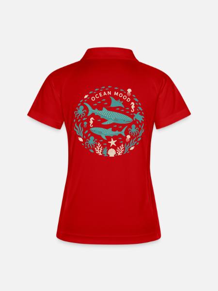 Ocean Mood - Women's Polo breathable - white/navy