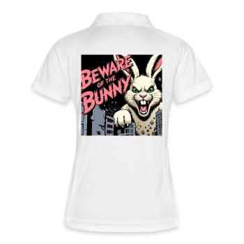 Méfiez-vous du lapin - Polo respirant Femme - blanc/marine - Dos