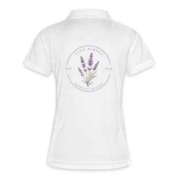 Lavendel - Frauen Polo atmungsaktiv - Weiß/Navy - Hinten