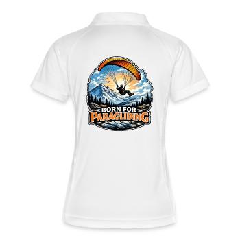 Born for paragliding - Women's Polo breathable - white/navy - Back