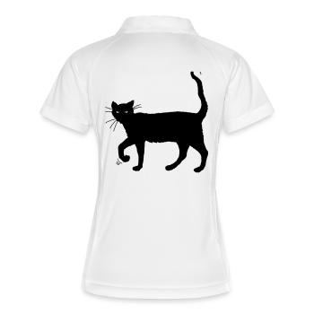Chat noir - Polo respirant Femme - blanc/marine - Dos