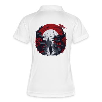 Asian village - Women's Polo breathable - white/navy - Back