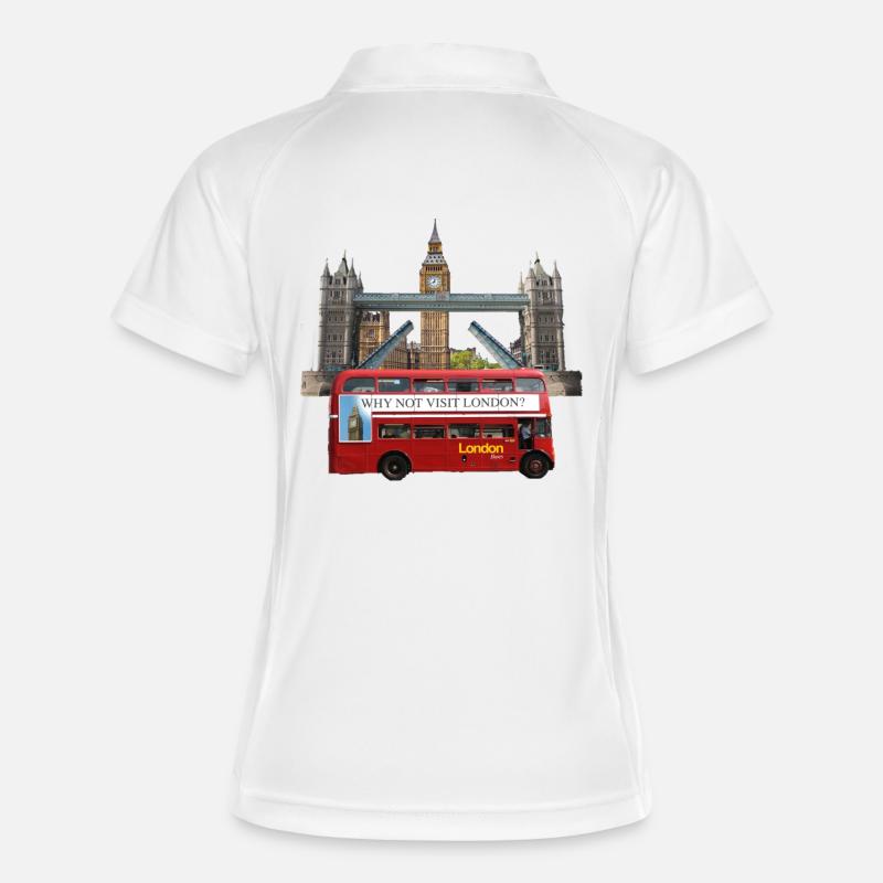 London Landmarks Collage - Women's Polo breathable - white/navy