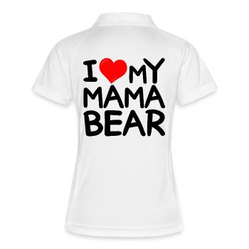 I love my mom bear - I love my mommy bear - Women's Polo breathable - white/navy - Back