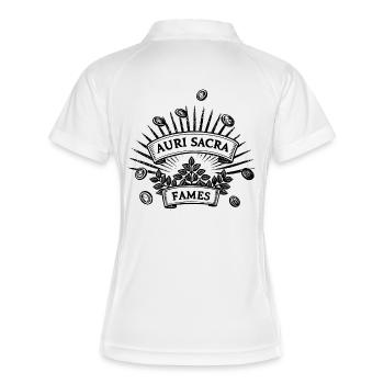 Auri sacra fames  Cursed hunger for gold - Women's Polo breathable - white/navy - Back