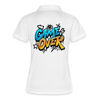 Game Over Graffiti Neon Gradient - Women's Polo breathable - white/navy - Back