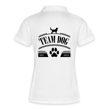 Chien d’équipe - Polo respirant Femme - blanc/marine - Dos