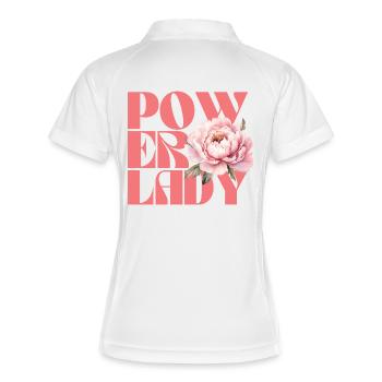 Power lady - Women's Polo breathable - white/navy - Back