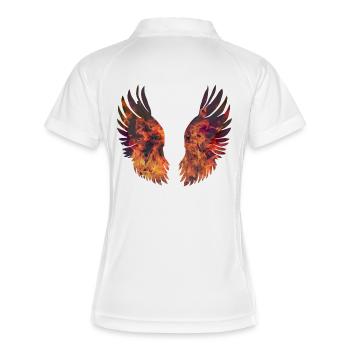 Bright Burning Wings - Women's Polo breathable - white/navy - Back