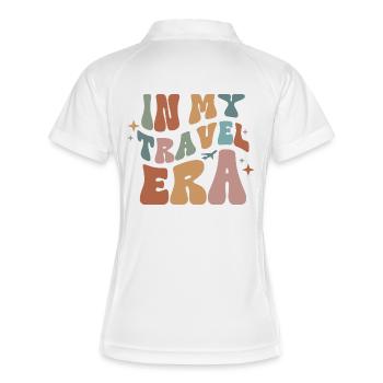 Vacances de voyage à mon époque de voyage Cadeau de voyage mondial - Polo respirant Femme - blanc/marine - Dos