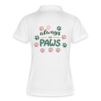 Toujours sur les pattes - Polo respirant Femme - blanc/marine - Dos