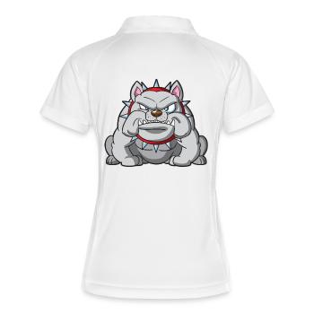 Bulldog Grump with Spiked Collar - Women's Polo breathable - white/navy - Back