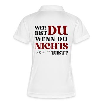 Who Are You When You Do Nothing Mindfulness Quote - Women's Polo breathable - white/navy - Back
