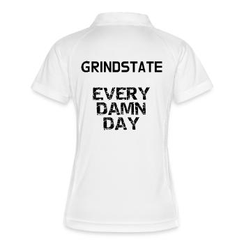 GRINDSTATE - Frauen Polo atmungsaktiv - Weiß/Navy - Hinten