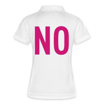 NON – Déclaration de typographie rose - Polo respirant Femme - blanc/marine - Dos