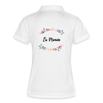 Thème floral - La Mariée - Polo respirant Femme - blanc/marine - Dos