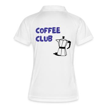 Illustration du Moka du Coffee Club - Polo respirant Femme - blanc/marine - Dos