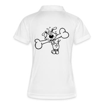 Havel The Dog - Women's Polo breathable - white/navy - Back