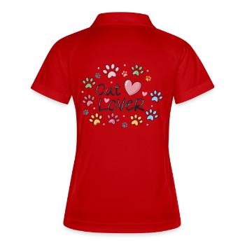 Amour des Chats Coloré - Polo respirant Femme - blanc/marine - Dos