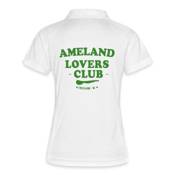 Ameland Lovers Club - Frauen Polo atmungsaktiv - Weiß/Navy - Hinten