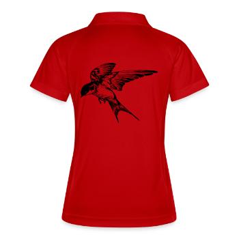 Nœud papillon à la mode: L’hirondelle - Polo respirant Femme - blanc/marine - Dos