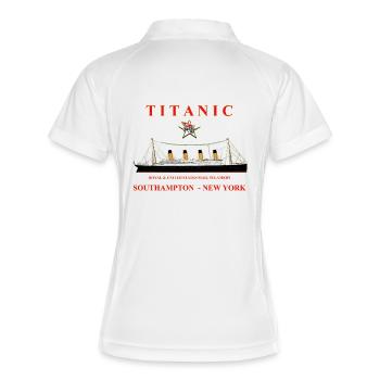 TITANIC CREATION Louis RUNEMBERG © Adagp - Polo respirant Femme - blanc/marine - Dos