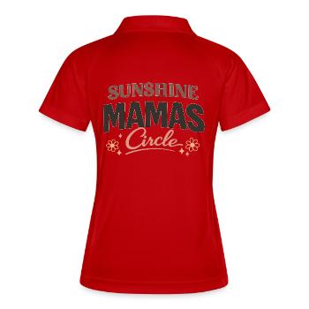 Cercle de maman Ensoleillé Maman Amitié Amour - Polo respirant Femme - blanc/marine - Dos