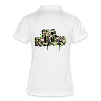 Graffiti Camouflage sans règles - Polo respirant Femme - blanc/marine - Dos