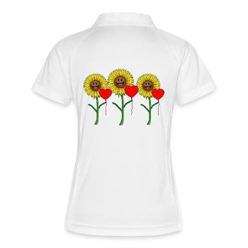 Congratulations birthday gift flower - Women's Polo breathable - white/navy - Back