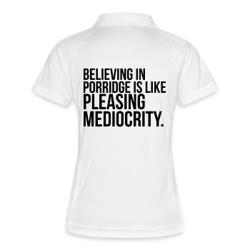 GIUDAN Anti-Porridge Statement Shirt - believing - Women's Polo breathable - white/navy - Back
