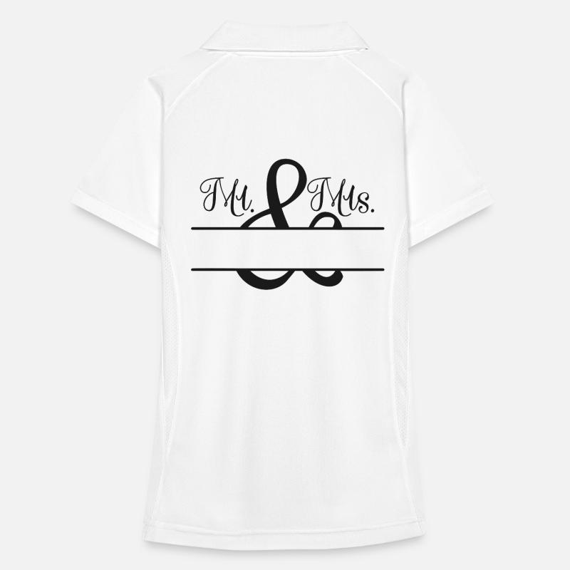 Mr. & Mrs. + Name to customize Women's Polo breathable