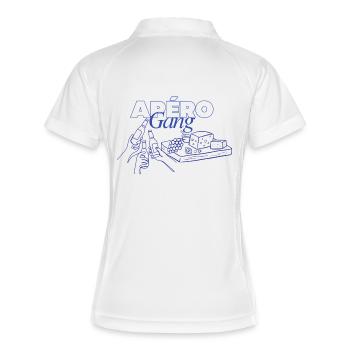 Bière en apéritif - Polo respirant Femme - blanc/marine - Dos