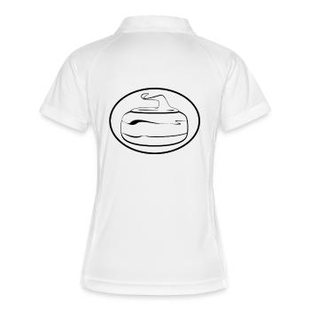L’art du curling - Polo respirant Femme - blanc/marine - Dos