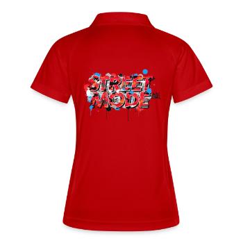 Scène de tuning urbaine de style graffiti Street Fashion - Polo respirant Femme - blanc/marine - Dos