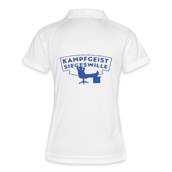 Kampfgeist Siegeswille - Chef im Hocker - Women's Polo breathable - white/navy - Back