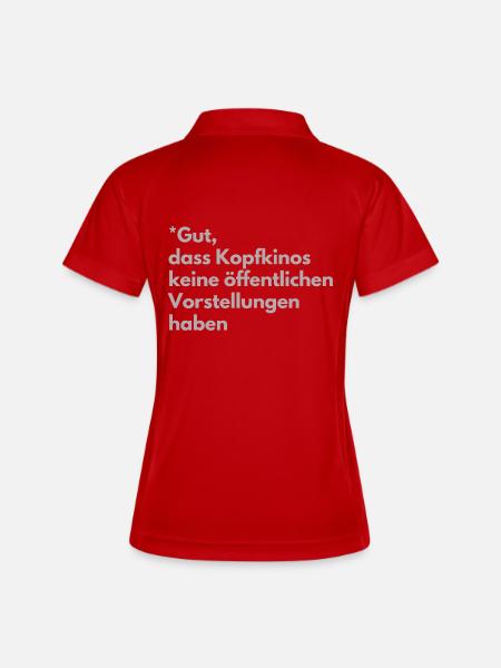 Mental cinemas without public screenings - Women's Polo breathable - white/navy
